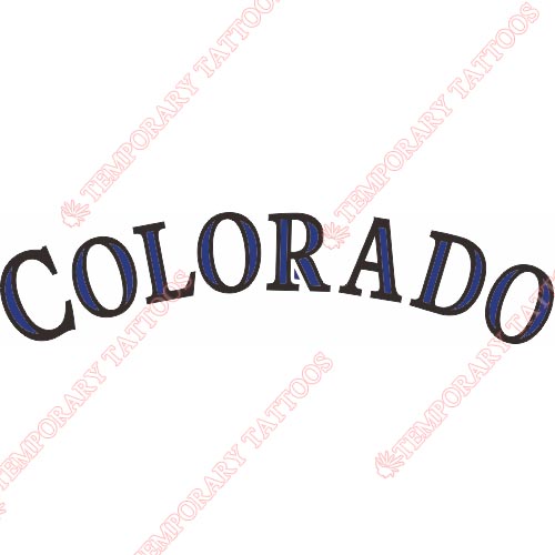 Colorado Rockies Customize Temporary Tattoos Stickers NO.1569